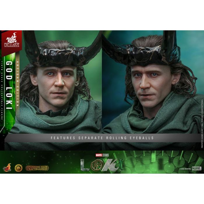 Loki DX Action Figure 1/6 God Loki Artisan Edition Hot Toys Exclusive 31 cm