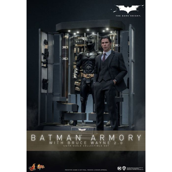 The Dark Knight Movie Masterpiece Action Figures & Diorama 1/6 Batman Armory with Bruce Wayne (2.0) 30 cm