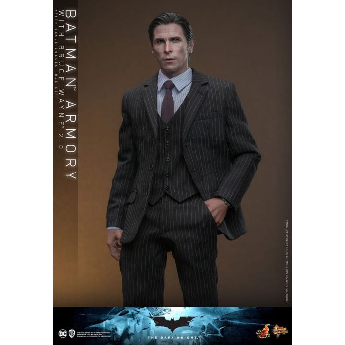 The Dark Knight Movie Masterpiece Action Figures & Diorama 1/6 Batman Armory with Bruce Wayne (2.0) 30 cm