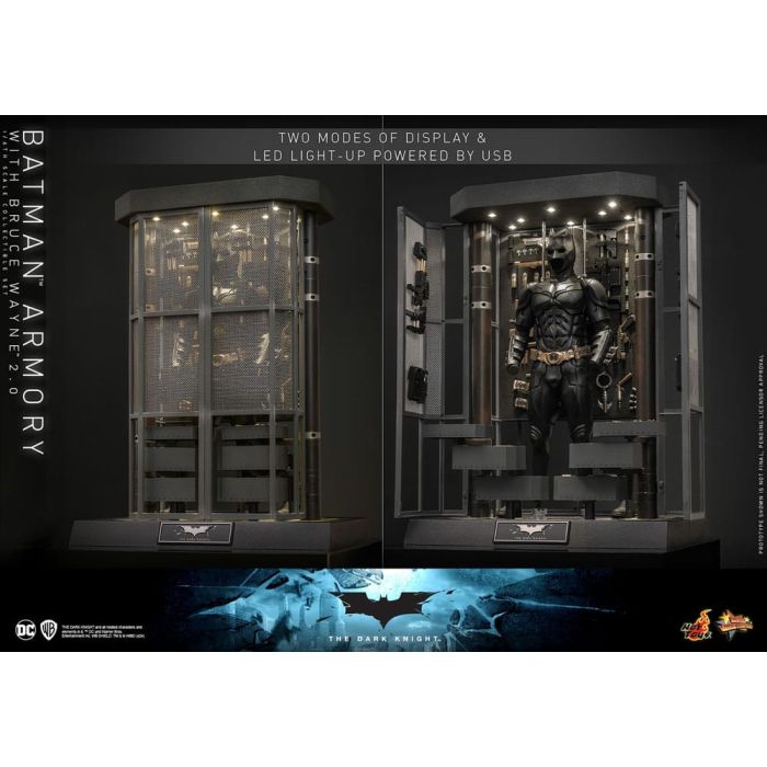 The Dark Knight Movie Masterpiece Action Figures & Diorama 1/6 Batman Armory with Bruce Wayne (2.0) 30 cm