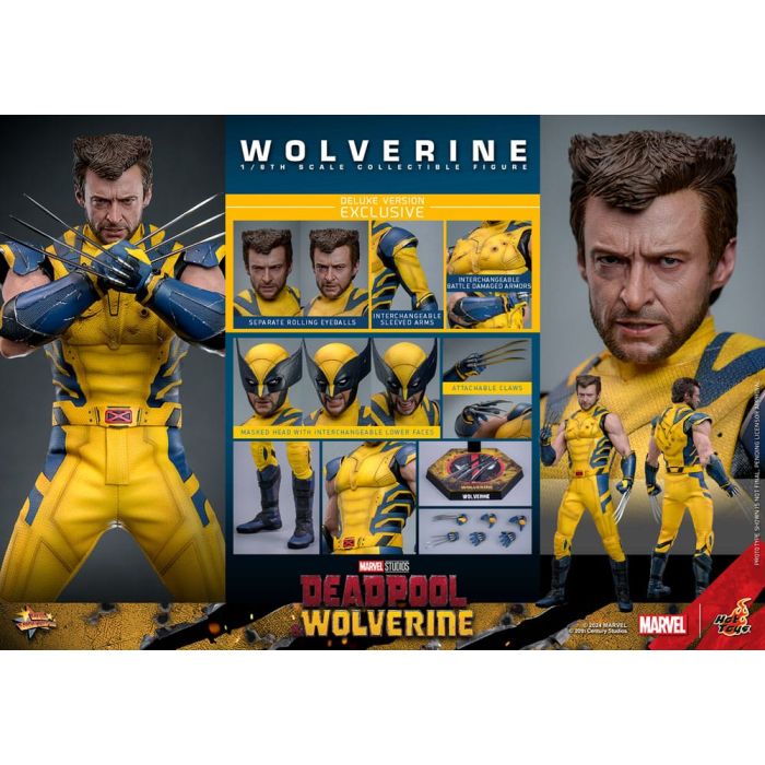 Deadpool & Wolverine Movie Masterpiece Action Figure 1/6 Wolverine (Deluxe Version) 31 cm