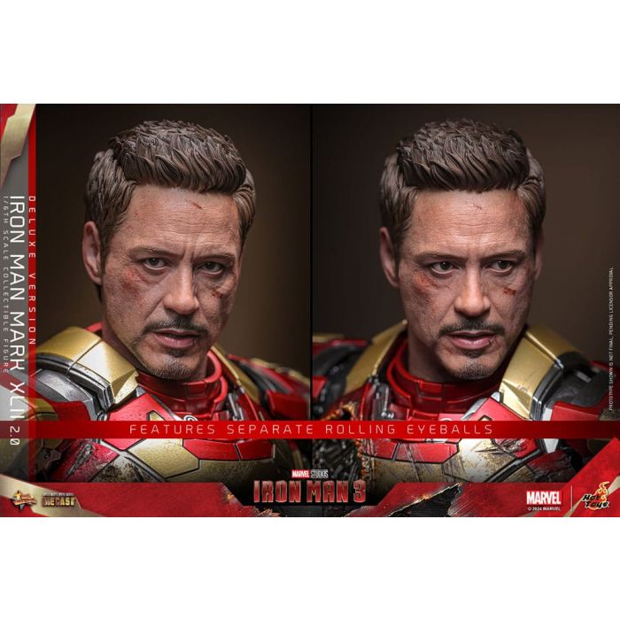Iron Man 3 Movie Masterpiece Diecast Action Figure 1/6 Iron Man Mark XLII (2.0) Deluxe 32 cm