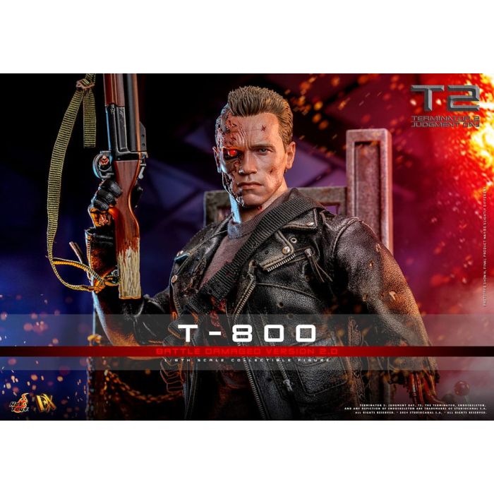 Terminator 2 Movie Masterpiece Action Figure 1/6 T-800 Battle Damaged Version 2.0 32 cm