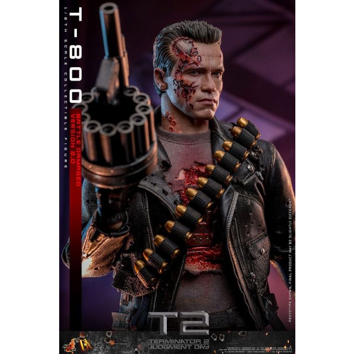 Terminator 2 Movie Masterpiece Action Figure 1/6 T-800 Battle Damaged Version 2.0 32 cm