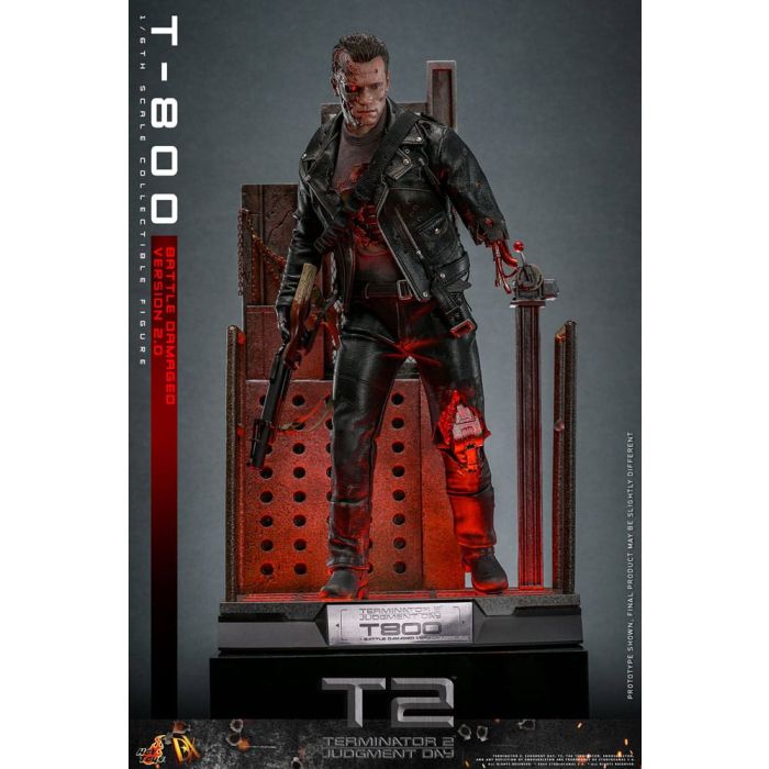 Terminator 2 Movie Masterpiece Action Figure 1/6 T-800 Battle Damaged Version 2.0 32 cm