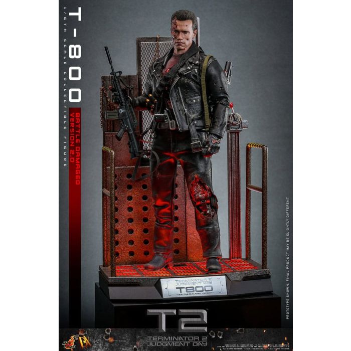 Terminator 2 Movie Masterpiece Action Figure 1/6 T-800 Battle Damaged Version 2.0 32 cm