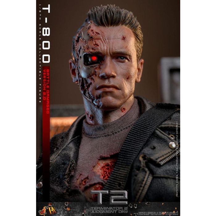 Terminator 2 Movie Masterpiece Action Figure 1/6 T-800 Battle Damaged Version 2.0 32 cm