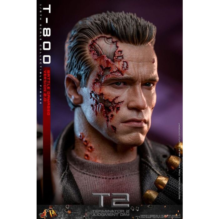 Terminator 2 Movie Masterpiece Action Figure 1/6 T-800 Battle Damaged Version 2.0 32 cm