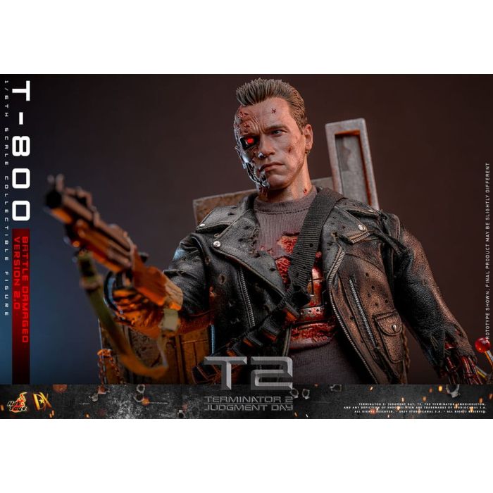 Terminator 2 Movie Masterpiece Action Figure 1/6 T-800 Battle Damaged Version 2.0 32 cm