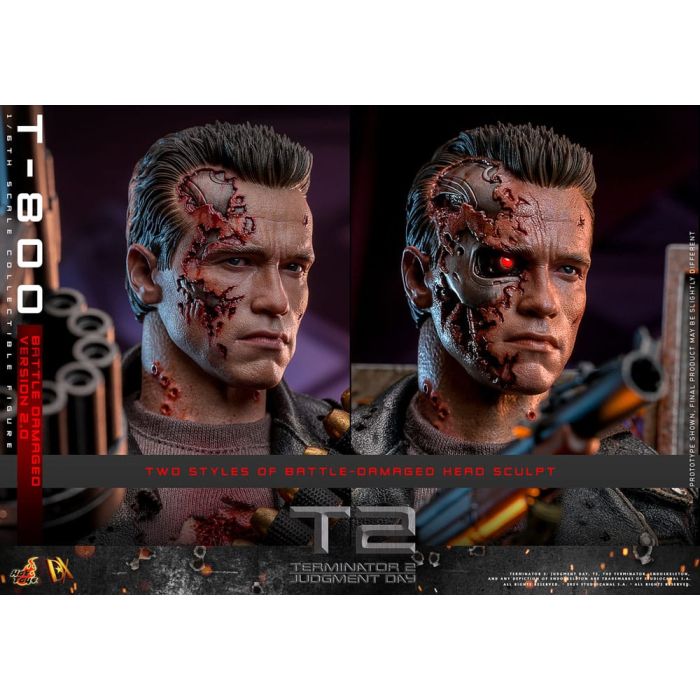 Terminator 2 Movie Masterpiece Action Figure 1/6 T-800 Battle Damaged Version 2.0 32 cm