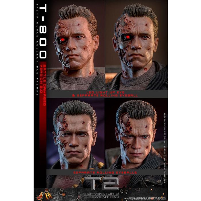Terminator 2 Movie Masterpiece Action Figure 1/6 T-800 Battle Damaged Version 2.0 32 cm