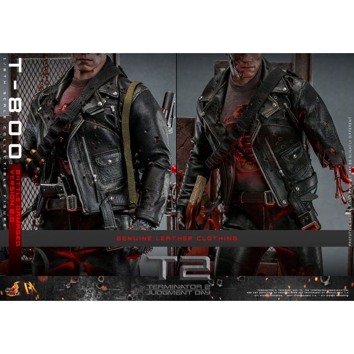 Terminator 2 Movie Masterpiece Action Figure 1/6 T-800 Battle Damaged Version 2.0 32 cm