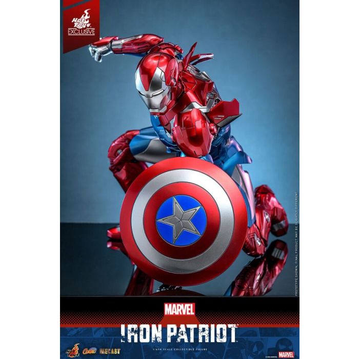 Marvel Comic Diecast Masterpiece Action Figure 1/6 Iron Patriot Hot Toys Exclusive 32 cm