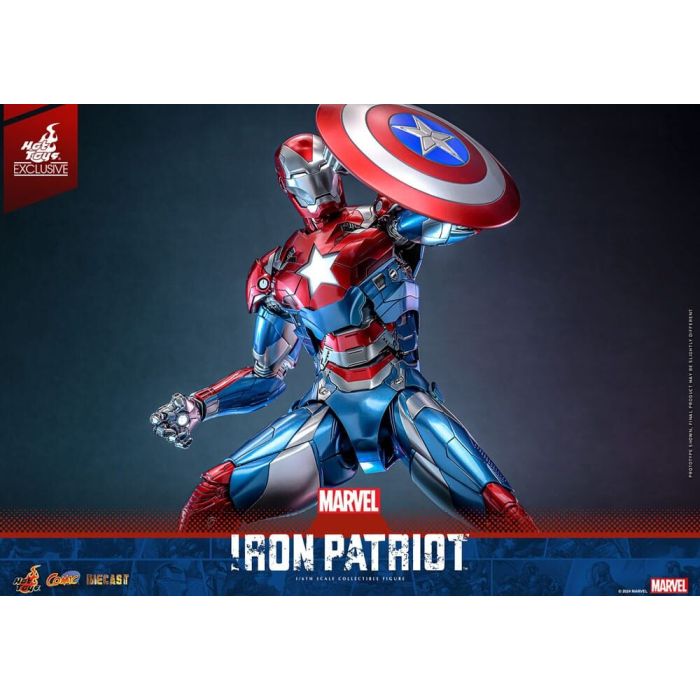 Marvel Comic Diecast Masterpiece Action Figure 1/6 Iron Patriot Hot Toys Exclusive 32 cm