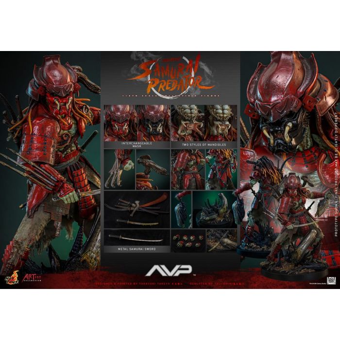 Alien vs. Predator Artist Collection Action Figure 1/6 Akaoni Samurai Predator 35 cm