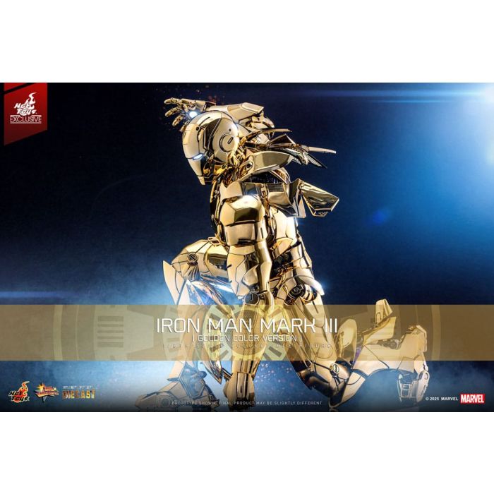 Iron Man Movie Masterpiece Diecast Action Figure 1/6 Iron Man Mark III (Gold Color Version) Hot Toys Exclusive 33 cm
