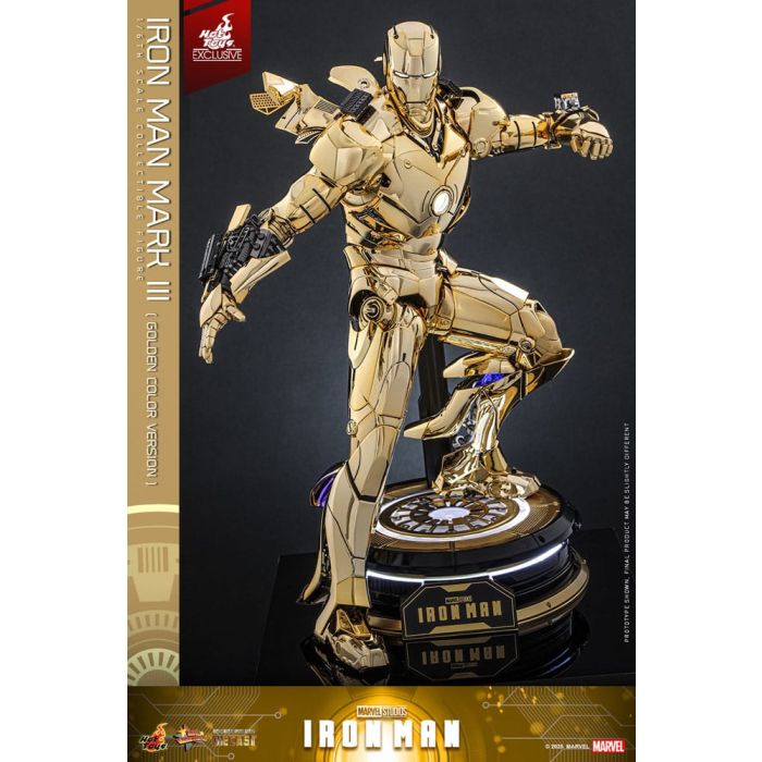 Iron Man Movie Masterpiece Diecast Action Figure 1/6 Iron Man Mark III (Gold Color Version) Hot Toys Exclusive 33 cm