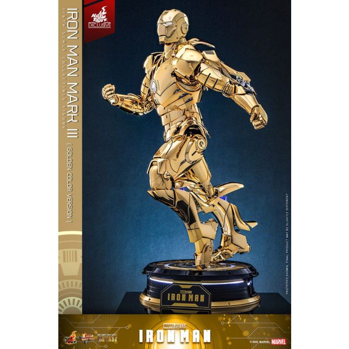 Iron Man Movie Masterpiece Diecast Action Figure 1/6 Iron Man Mark III (Gold Color Version) Hot Toys Exclusive 33 cm