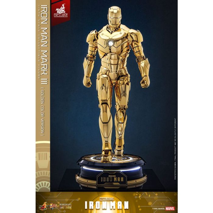 Iron Man Movie Masterpiece Diecast Action Figure 1/6 Iron Man Mark III (Gold Color Version) Hot Toys Exclusive 33 cm