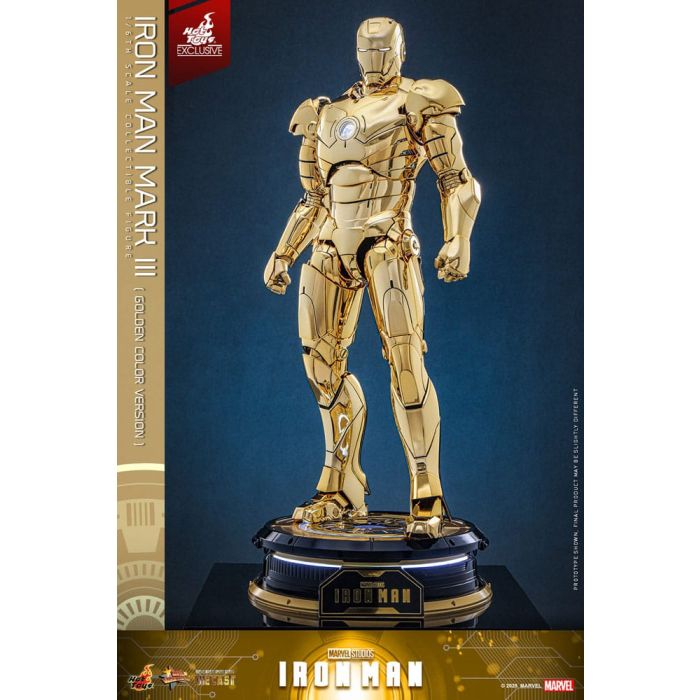 Iron Man Movie Masterpiece Diecast Action Figure 1/6 Iron Man Mark III (Gold Color Version) Hot Toys Exclusive 33 cm