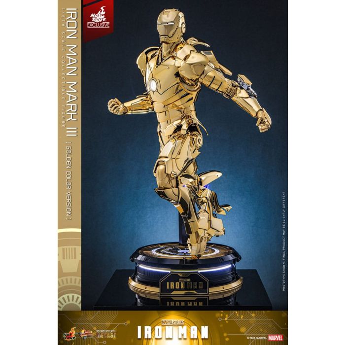 Iron Man Movie Masterpiece Diecast Action Figure 1/6 Iron Man Mark III (Gold Color Version) Hot Toys Exclusive 33 cm