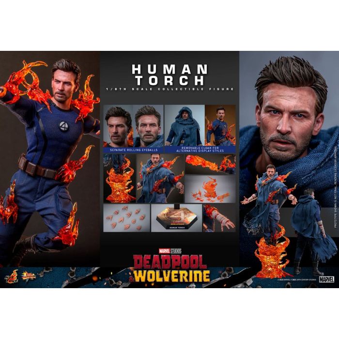 Deadpool & Wolverine Movie Masterpiece Action Figure 1/6 Human Torch 31 cm