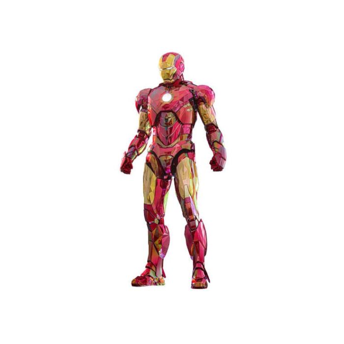 Iron Man Movie Masterpiece Diecast Action Figure 1/6 Iron Man Mark VI (Fractal Armor) Hot Toys Exclusive 33 cm