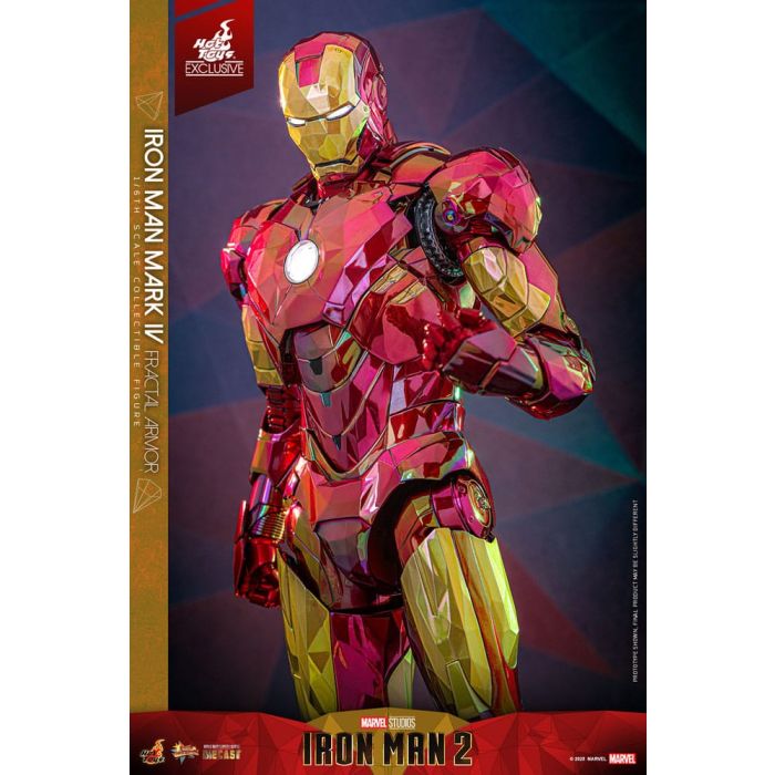 Iron Man Movie Masterpiece Diecast Action Figure 1/6 Iron Man Mark VI (Fractal Armor) Hot Toys Exclusive 33 cm