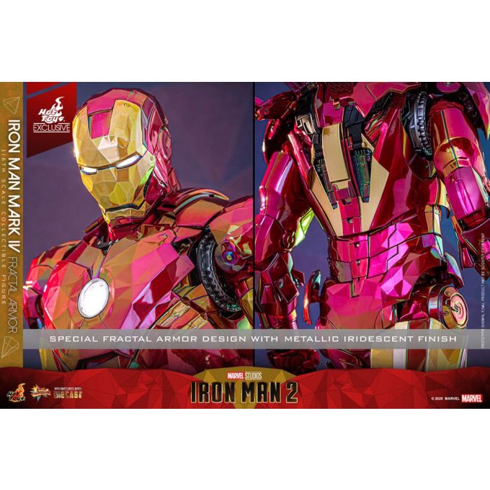 Iron Man Movie Masterpiece Diecast Action Figure 1/6 Iron Man Mark VI (Fractal Armor) Hot Toys Exclusive 33 cm
