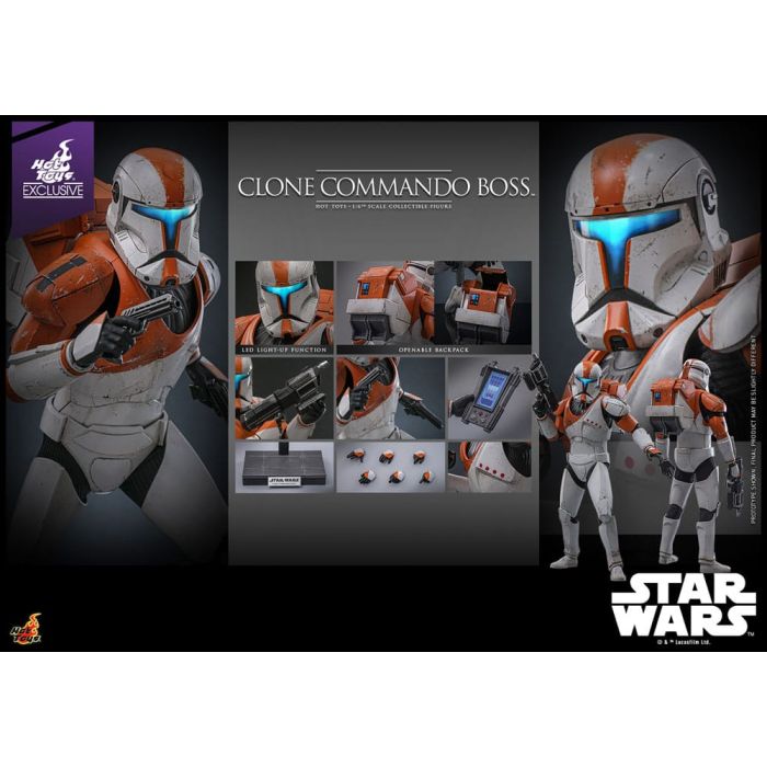 Star Wars: The Clone Wars Action Figure 1/6 Clone Commando Boss Hot Toys Exclusive 30 cm