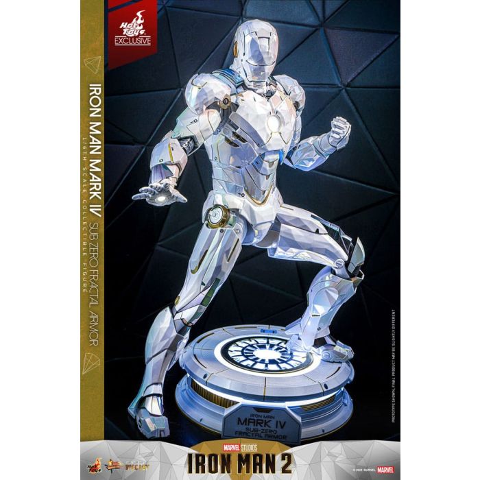 Iron Man 2 Movie Masterpiece Diecast Action Figure 1/6 Iron Man Mark IV (Sub-Zero Fractal Armor) Hot Toys Exclusive 33 cm