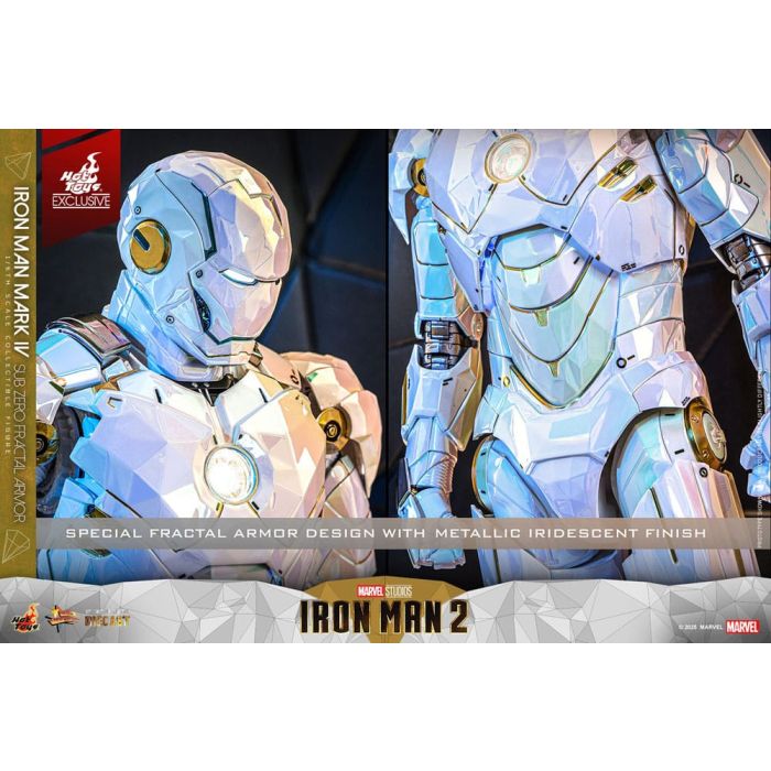 Iron Man 2 Movie Masterpiece Diecast Action Figure 1/6 Iron Man Mark IV (Sub-Zero Fractal Armor) Hot Toys Exclusive 33 cm