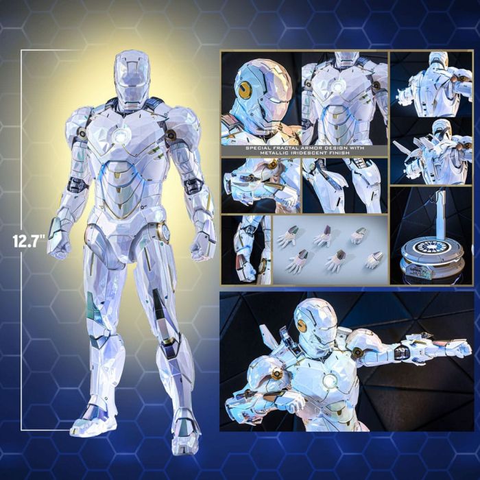 Iron Man 2 Movie Masterpiece Diecast Action Figure 1/6 Iron Man Mark IV (Sub-Zero Fractal Armor) Hot Toys Exclusive 33 cm