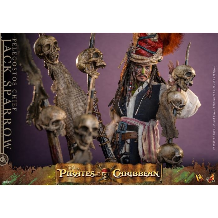 Pirates of the Caribbean: Dead Man's Chest Action DX Figure 1/6 Pelegostos Chief Jack Sparrow 30 cm