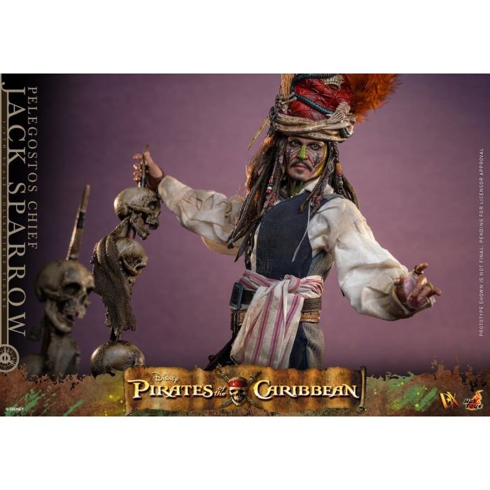 Pirates of the Caribbean: Dead Man's Chest Action DX Figure 1/6 Pelegostos Chief Jack Sparrow 30 cm