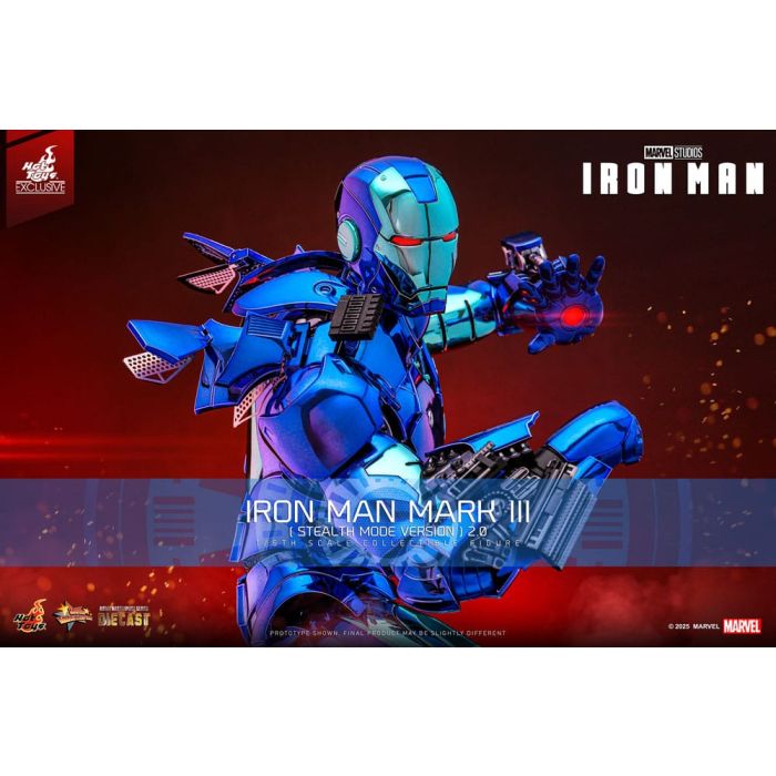 Iron Man Movie Masterpiece Diecast Action Figure 1/6 Iron Man Mark III (Stealth Mode Ver.) 2.0 Hot Toys Exclusive 33 cm