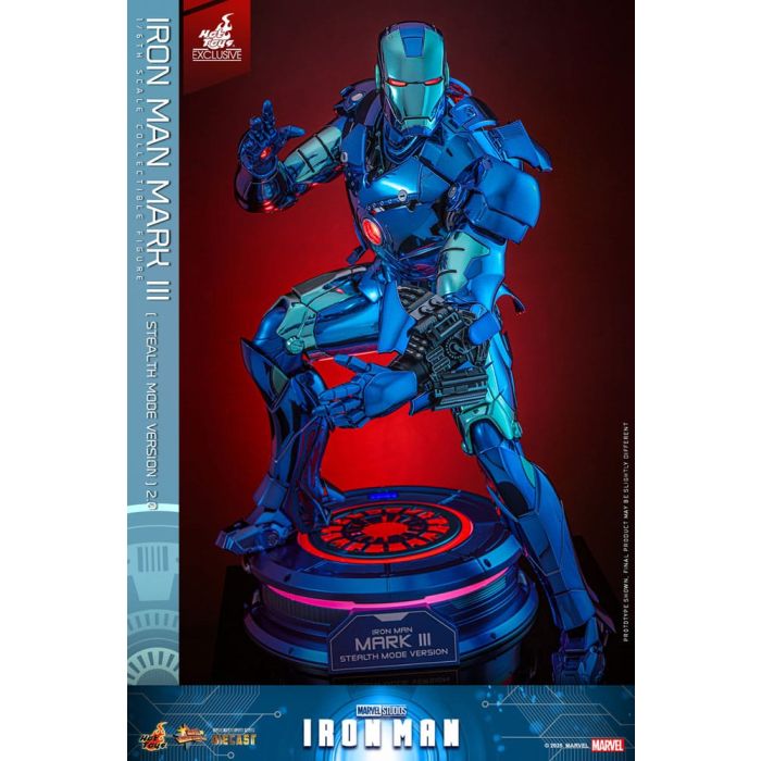 Iron Man Movie Masterpiece Diecast Action Figure 1/6 Iron Man Mark III (Stealth Mode Ver.) 2.0 Hot Toys Exclusive 33 cm