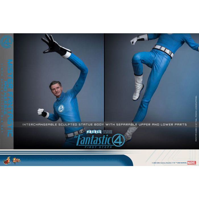 The Fantastic Four: First Steps Movie Masterpiece Action Figure 2-Pack 1/6 Mister Fantastic & H.E.R.B.I.E. 30 cm