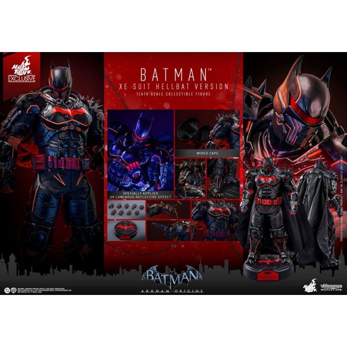 Batman Arkham Origins Videogame Masterpiece Action Figure 1/6 XE Suit Hellbat Version Hot Toys Exclusive 33 cm