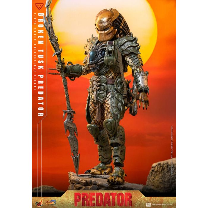 Alien vs. Predator Comic Masterpiece Action Figure 1/6 Broken Tusk Predator 35 cm