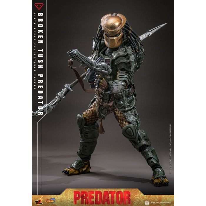 Alien vs. Predator Comic Masterpiece Action Figure 1/6 Broken Tusk Predator 35 cm