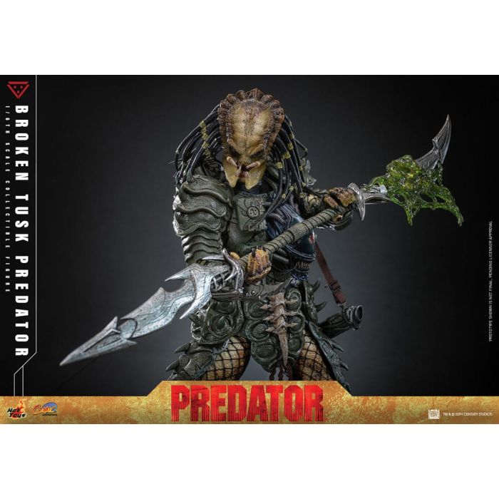 Alien vs. Predator Comic Masterpiece Action Figure 1/6 Broken Tusk Predator 35 cm