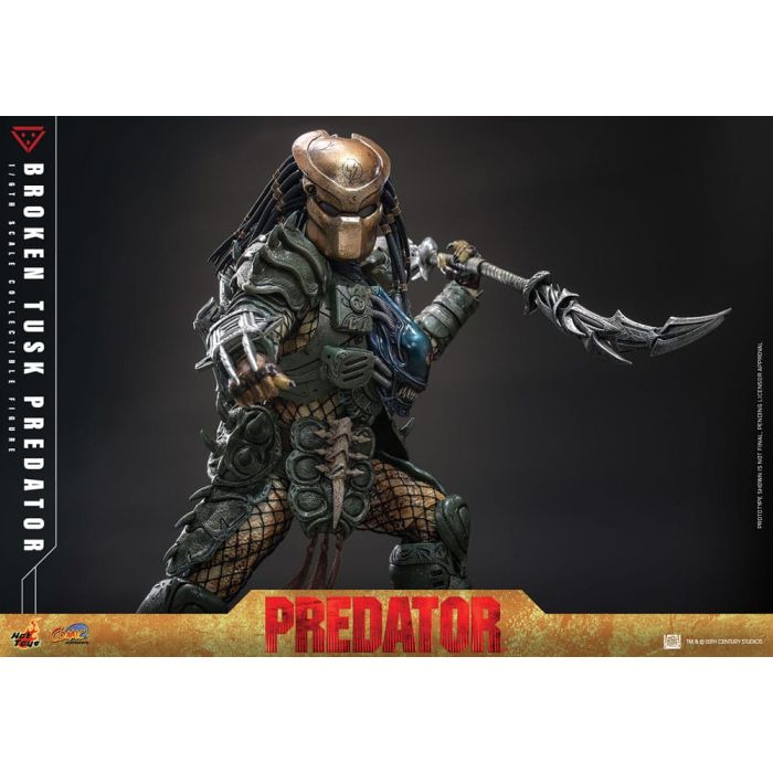 Alien vs. Predator Comic Masterpiece Action Figure 1/6 Broken Tusk Predator 35 cm