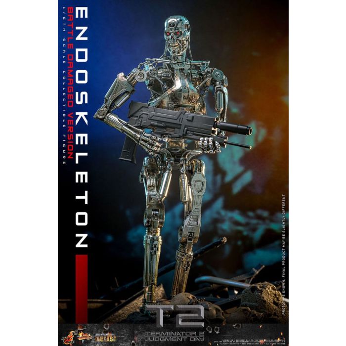 Terminator 2: Judgment Day Movie Masterpiece Die-cast  Action Figure 1/6 Endoskeleton (Battle Damaged Version) 31 cm