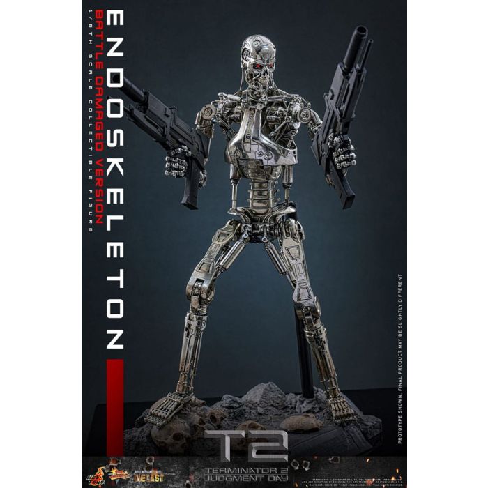 Terminator 2: Judgment Day Movie Masterpiece Die-cast  Action Figure 1/6 Endoskeleton (Battle Damaged Version) 31 cm