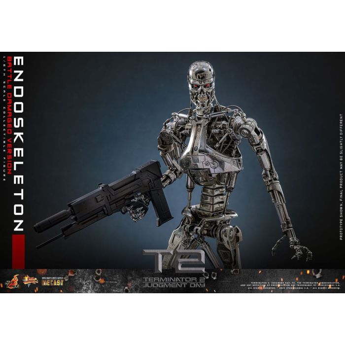 Terminator 2: Judgment Day Movie Masterpiece Die-cast  Action Figure 1/6 Endoskeleton (Battle Damaged Version) 31 cm