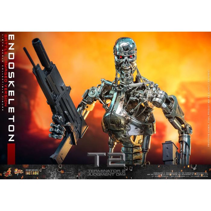 Terminator 2: Judgment Day Movie Masterpiece Die-cast  Action Figure 1/6 Endoskeleton (Battle Damaged Version) 31 cm