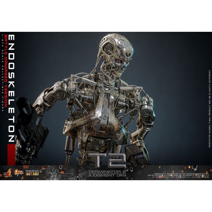 Terminator 2: Judgment Day Movie Masterpiece Die-cast  Action Figure 1/6 Endoskeleton (Battle Damaged Version) 31 cm