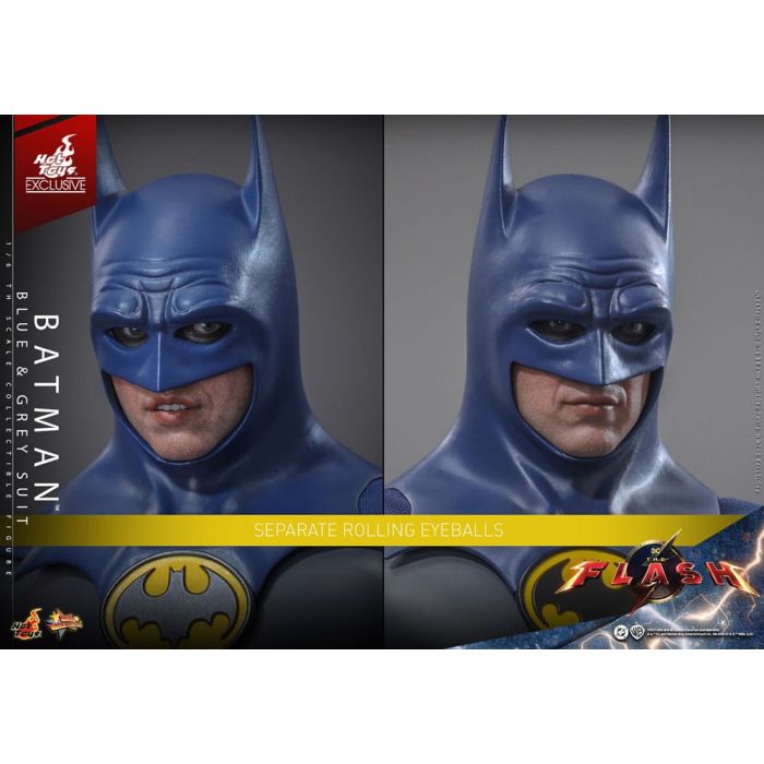 The Flash Movie Masterpiece Action Figure 1/6 Batman (Blue & Grey Suit) Limited Edition Hot Toys Exclusive 30 cm