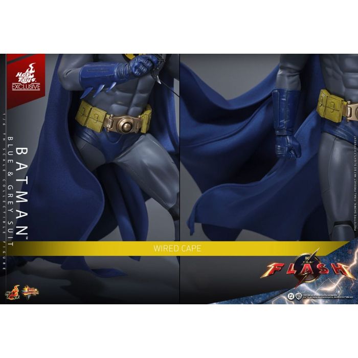 The Flash Movie Masterpiece Action Figure 1/6 Batman (Blue & Grey Suit) Limited Edition Hot Toys Exclusive 30 cm